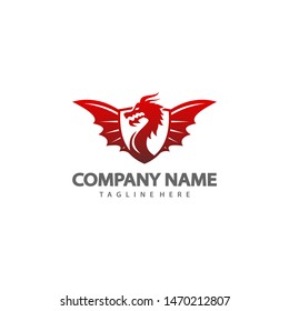 Dragon image logo vector template