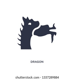 dragon isolated icon. Simple element illustration from asian concept. dragon editable logo symbol design on white background. Can be use for web and mobile.
