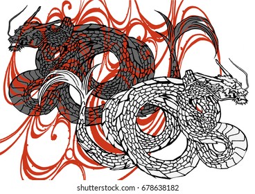 Dragon Japanese pattern