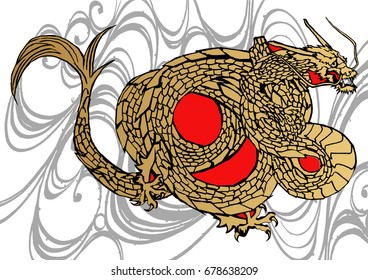 Dragon Japanese pattern
