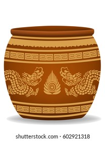 dragon jar graphic vector