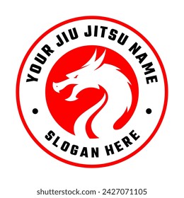 DRAGON JIU JITSU LOGO DESIGN TEMPLATE