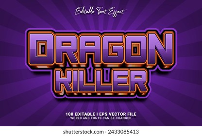 dragon killer editable text effect