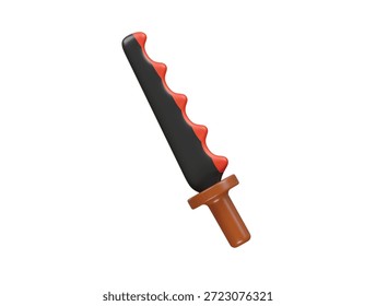 Icono de cuchillo de dragón Ilustración 3D Render