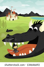 dragon and knight