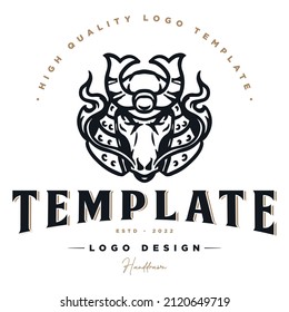 dragon knight vector logo.dragon knight with japanese warrior style logo inspiration