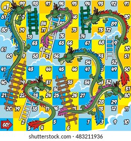 343 Snakes and ladders dice game Images, Stock Photos & Vectors ...