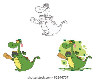 Dragon Leprechaun.Vector Collection