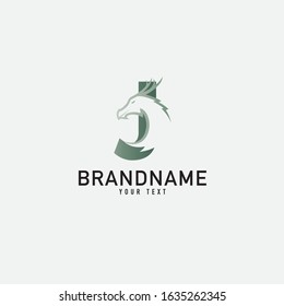 Dragon letter J logo design, 3d gradient style, gold dragons vector logo