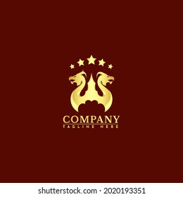 dragon letter W logo vector