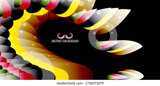 A dragon like colorful background graphics template composed from tear drops shapes