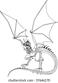 Dragon Line Drawing