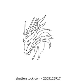 Dragon line on the white background