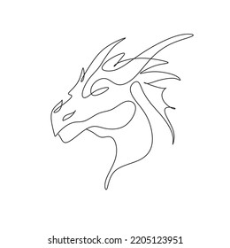 Dragon line on the white background