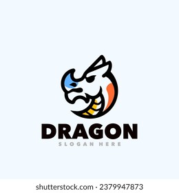 Dragon line symbol logo design template 