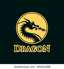 Dragon Logo Stock Vector (Royalty Free) 491815408