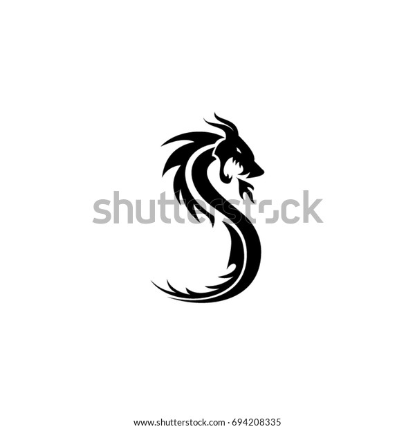 Dragon Logo Stock Vector (Royalty Free) 694208335