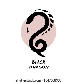 Dragon logo, against the background of the sun.