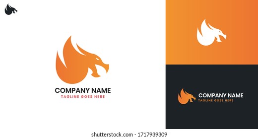 Dragon Logo - All elements on this template are editable with vector software
