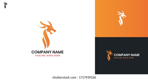 Dragon Logo - All elements on this template are editable with vector software