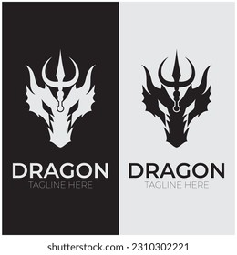 dragon logo art fine modern illustration