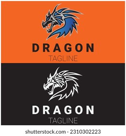 dragon logo art fine modern illustration