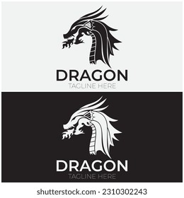 dragon logo art fine modern illustration