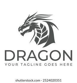 dragon logo art fine modern illustration