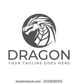 dragon logo art fine modern illustration