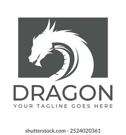 dragon logo art fine modern illustration
