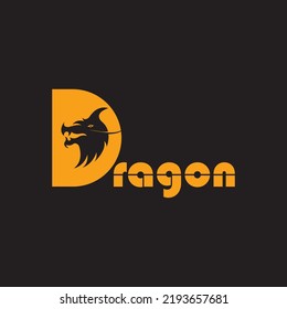 Dragon logo background, vector illustration template design
