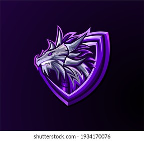 Dragon logo design with an elegant blend of colors. It is suitable for esports logos, and football teams.
