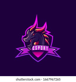 dragon logo design for gamers