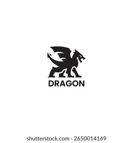 Dragon logo design icon symbol vector template .