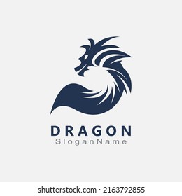 Dragon Logo Design Minimalist unique vector template