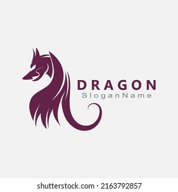 Dragon Logo Design Minimalist unique vector template