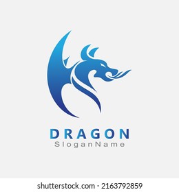 Dragon Logo Design Minimalist unique vector template
