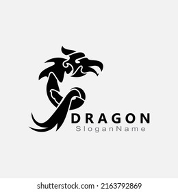 Dragon Logo Design Minimalist unique vector template