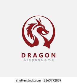 Dragon Logo Design Minimalist unique vector template