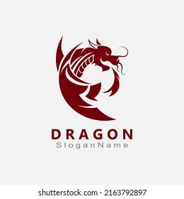 Dragon Logo Design Minimalist unique vector template