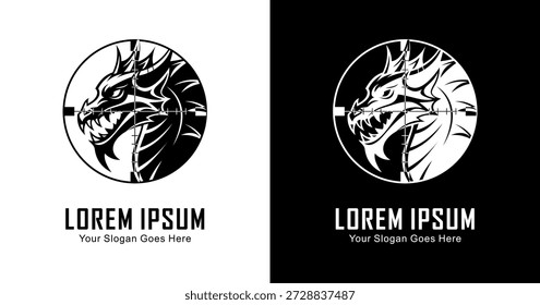 Dragon logo design in the shot