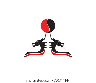 Dragon logo design template