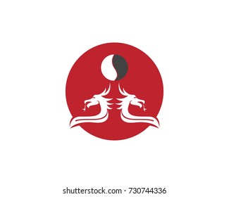 Dragon logo design template