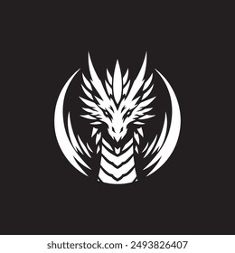 Dragon Logo design template black on white