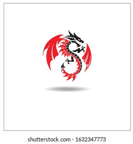 Dragon logo design template ,Vector illustration