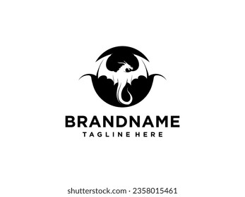 Dragon logo design template ,Vector illustration