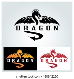 Dragon Logo design template ,Vector illustration