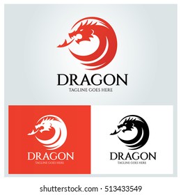 Dragon logo design template ,Vector illustration