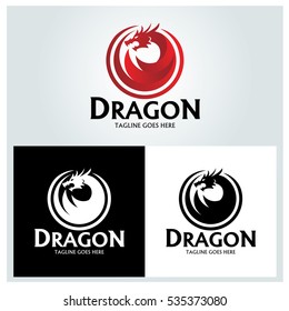 Dragon logo design template ,Vector illustration