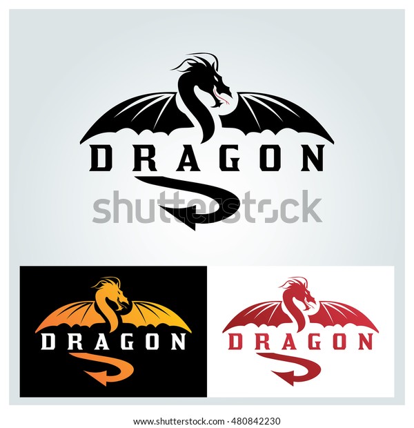 Dragon Logo Design Template Vector Illustration Stock Vector (Royalty ...